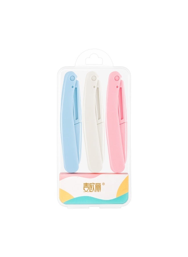 Myonly 3 Pcs MYONLY Safety Folding Lady's Eyebrow Trimmer, Shaving Razor, Makeup Tool, Eyebrow Trimmer Razor - Image 5
